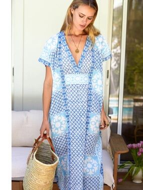Emerson Fry Daughters Caftan Dark Blue Organic